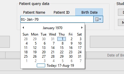 DICOM query birth date
